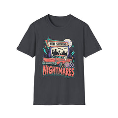 Nightmares Movie Poster T-Shirt — "Now Showing" Retro Drive-in Movie Horror BP Halloween