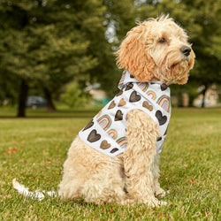 Pet Hoodie - Chocolate Hearts and Rainbows - Spoil Your Fur Baby