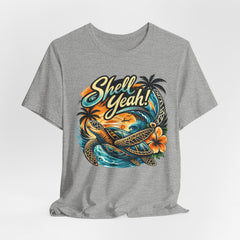 Shell Yeah! Turtle Graphic Tee — Tropical Beach Surf T-Shirt