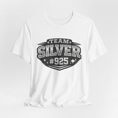 Team Silver #925 T‑Shirt — Vintage Sports Shield Tee - BP Jewelry
