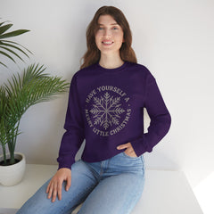 “Have Yourself a Merry Little Christmas” Snowflake Gildan Crewneck Sweatshirt