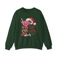 "Santa's Favorite Hot Mess" Sparkle Martini Holiday Christmas Crewneck