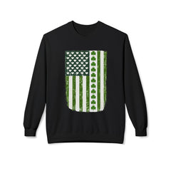 St. Patrick's Day Shamrock Flag Crewneck Sweatshirt