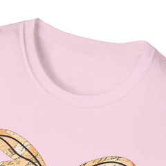 Vintage Newspaper Print Pen & Ink Bow T-Shirt