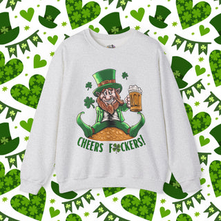 St. Patrick's Day Unisex Crewneck- Cheers Leprechaun