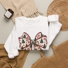 Christmas Bow Crewneck Sweatshirt — Festive Holiday Bow Sweatshirt