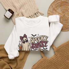 "Spooky Sweet Slightly Unhinged" Halloween Ghost Sweatshirt