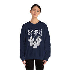 Scary Ghosts Unisex Crewneck Sweatshirt | Halloween Apparel, Spooky Sweatshirt, Ghost Theme, Gift for Halloween Lovers, Cozy Fall Fashion