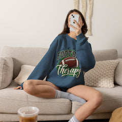 Football Therapy Sweatshirt — Vintage Football Graphic Crewneck