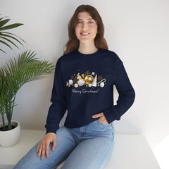 Festive Holiday Sweatshirt, Cozy Winter Apparel, Perfect Gift for Christmas, Tree Ornaments
