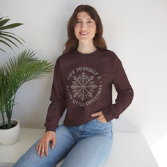 “Have Yourself a Merry Little Christmas” Snowflake Gildan Crewneck Sweatshirt