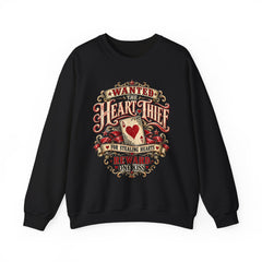 "Wanted: The Heart Thief" Vintage Valentine Graphic