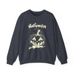 Halloween Pumpkin Sweatshirt, Cozy Fall Apparel, Unisex Crewneck, Perfect for Halloween, Fall Fashion, Pumpkin Spice Lover Gift