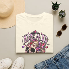 "Dead Gorgeous" T‑Shirt- Skull Floral- Halloween Vibes
