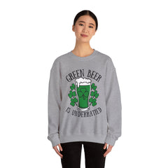 Green Beer Is Underrated Crewneck Sweatshirt - Unisex St. Patrick's Day Apparel