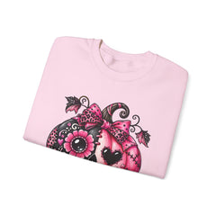 Pink Sugar Skull Pumpkin Sweatshirt ~ Halloween Vibes