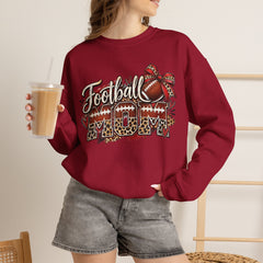 Football Mom Crewneck Sweatshirt — Leopard & Bow Team Spirit