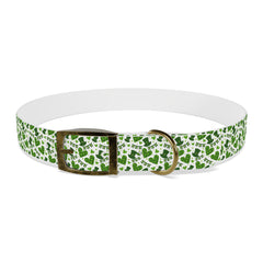 Dog Collar - Green Leprechaun Hats and Green Hearts Design