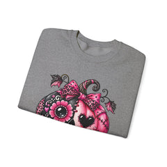 Pink Sugar Skull Pumpkin Sweatshirt ~ Halloween Vibes