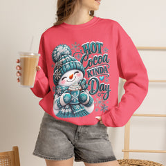Hot Cocoa Kinda Day Sweatshirt- Winter- Christmas- Snowman