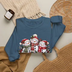 Winter is Better with Friends - Snowmen Crewneck Sweatshirt, Cozy Christmas Apparel, Holiday Festive Sweatshirt
