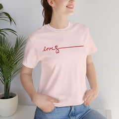 Love Signature T-Shirt – Minimal Red Script Tee