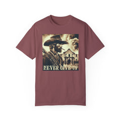 Alamo - Never Give Up - T-shirt - Military Branches, Right to Bear Arms, American Flag