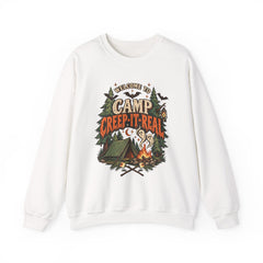 Camp Creep-It-Real Sweatshirt — Retro Spooky Camping Crewneck - Halloween Vibes
