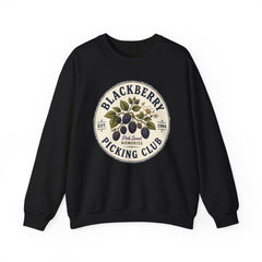 Blackberry Picking Club Crewneck Sweatshirt — Vintage Fruit Patch Design