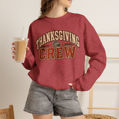 Thanksgiving Crew Sweatshirt - Vintage Turkey Family Holiday Pullover - Fall Apparel