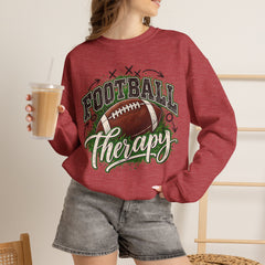 Football Therapy Sweatshirt — Vintage Football Graphic Crewneck