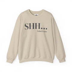 Shhh... I Don't Care Unisex Heavy Blend™ Crewneck Sweatshirt - Relaxed Casual Wear