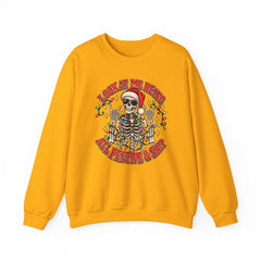 Christmas Skeleton Unisex Sweatshirt - Rude Humor - Party Sweatshirt- Holiday Humor