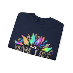 “Mom Life” Vintage Cool Life Flower Crewneck Sweatshirt