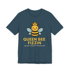 Queen Bee Fizzin' Unisex T-Shirt - Cute Bee Graphic Tee for Bee Lovers
