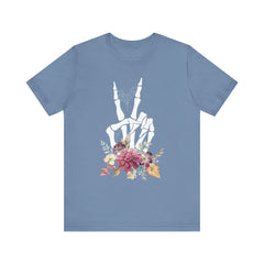 Bone Fingers w Flowers - Halloween T-Shirt