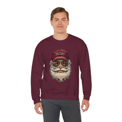 Santa With 'Make Christmas Great Again' Cap Crewneck Sweatshirt