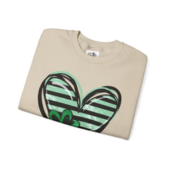 St. Patrick's Day Heart Sweatshirt - Unisex Heavy Blend Crewneck