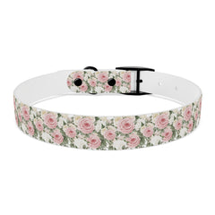 Dog Collar- White and Pink Roses