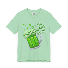 Funny St. Patrick's Day Unisex Tee - “Let the Shenanigans Begin"