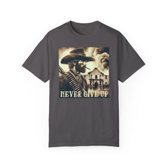 Alamo - Never Give Up - T-shirt - Military Branches, Right to Bear Arms, American Flag