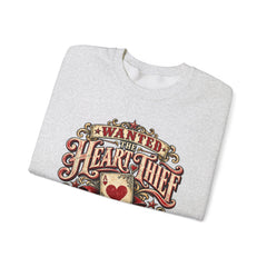 "Wanted: The Heart Thief" Vintage Valentine Graphic