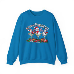 Lit & Frostbit Design | Festive Christmas Martinis, Winter Parties, Snowman Apparel, Christmas Party Sweatshirt