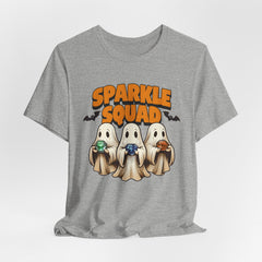 Sparkle Squad Ghost Tee | Unisex Jersey Short Sleeve T-Shirt | Cute Halloween Shirt, Party Outfit, Gift Idea, Casual Wear
