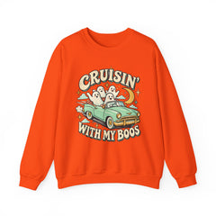 Cruisin' With My Boos Sweatshirt — Cute Ghost Halloween Crewneck