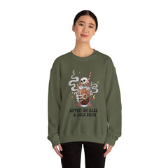 Sassy Coffee Sweatshirt - Cozy Unisex Crewneck, Halloween Fashion, Gift for Coffee Lovers, Fall Apparel, Cute Casual Style