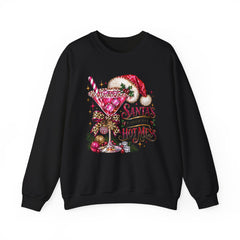 "Santa's Favorite Hot Mess" Sparkle Martini Holiday Christmas Crewneck