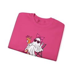 Boo-gie Bitch Ghost Crewneck Sweatshirt — Cute Retro Halloween Graphic