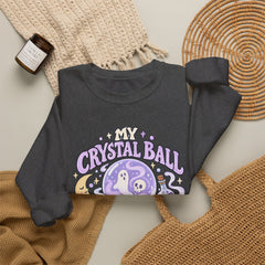 Doomed Crystal Ball Crewneck Sweatshirt — Cute Pastel Gothic Fortune-Telling Graphic