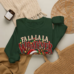 'Fa La La La Whatever' Cute Sleepy Reindeer Christmas Sweatshirt
